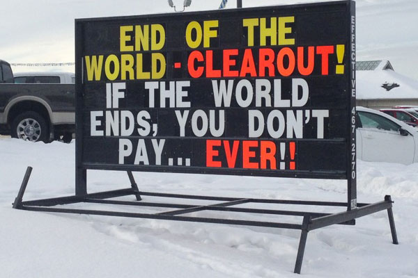 end of world closeout
